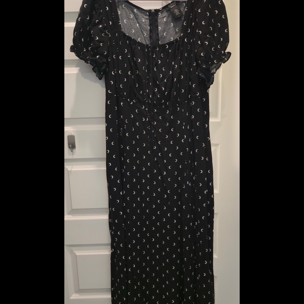 Black Moon Print Dress Hot Topic